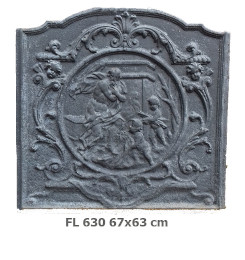 Plaque décorée de cheminée